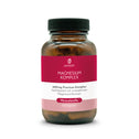 Zusehen ist die braune Glasflasche pureSGP Magnesium Komplex. Das Etikett ist pink und weiß, beschriftet mit 'MAGNESIUM KOMPLEX', '400mg Premium-Komplex hochdosiert mit 4 bioaktiven Magnesiumformen' und 'Mineralstoffe, 60 Kapseln'